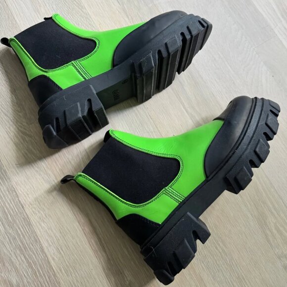 Ganni Low Chelsea Boots Flash Green EU 40  BRAND NEW NEVER WORN - Picture 6 of 6